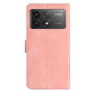 For Xiaomi Poco F6 Pro Seven Butterflies Embossed Leather Phone Case(Pink) - 3