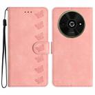 For Xiaomi Poco C61 Seven Butterflies Embossed Leather Phone Case(Pink) - 1