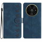 For Xiaomi Poco C61 Seven Butterflies Embossed Leather Phone Case(Blue) - 1