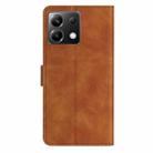 For Xiaomi Poco X6 Seven Butterflies Embossed Leather Phone Case(Brown) - 3