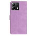 For Xiaomi Poco X6 Seven Butterflies Embossed Leather Phone Case(Purple) - 3