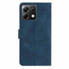 For Xiaomi Poco X6 Seven Butterflies Embossed Leather Phone Case(Blue) - 3