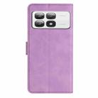 For Xiaomi 14T Pro Seven Butterflies Embossed Leather Phone Case(Purple) - 3