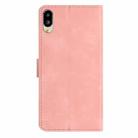 For Sharp Basio active SHG09 Seven Butterflies Embossed Leather Phone Case(Pink) - 3