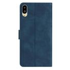 For Sharp Basio active SHG09 Seven Butterflies Embossed Leather Phone Case(Blue) - 3