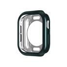 For Apple Watch Series 10 46mm Plating TPU Round Hole Hollow Watch Case(Official Green) - 1