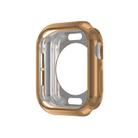 For Apple Watch Series 10 46mm Plating TPU Round Hole Hollow Watch Case(Rose Gold) - 1