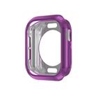 For Apple Watch Series 10 46mm Plating TPU Round Hole Hollow Watch Case(Purple) - 1