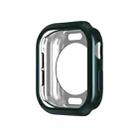 For Apple Watch Series 10 42mm Plating TPU Round Hole Hollow Watch Case(Official Green) - 1