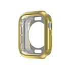 For Apple Watch Series 10 42mm Plating TPU Round Hole Hollow Watch Case(Gold) - 1