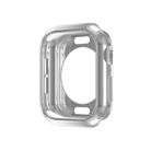 For Apple Watch Series 10 42mm Plating TPU Round Hole Hollow Watch Case(Silver) - 1