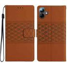 For Samsung Galaxy A07 5G Diamond Embossed Skin Feel Leather Phone Case(Brown) - 1