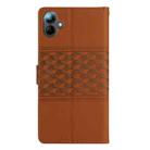 For Samsung Galaxy A07 5G Diamond Embossed Skin Feel Leather Phone Case(Brown) - 3