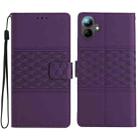 For Samsung Galaxy A07 5G Diamond Embossed Skin Feel Leather Phone Case(Purple) - 1