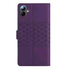 For Samsung Galaxy A07 5G Diamond Embossed Skin Feel Leather Phone Case(Purple) - 3