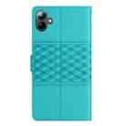 For Samsung Galaxy A07 5G Diamond Embossed Skin Feel Leather Phone Case(Blue) - 3