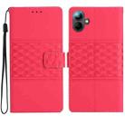 For Samsung Galaxy A07 5G Diamond Embossed Skin Feel Leather Phone Case(Red) - 1
