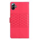 For Samsung Galaxy A07 5G Diamond Embossed Skin Feel Leather Phone Case(Red) - 3