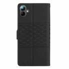 For Samsung Galaxy A07 5G Diamond Embossed Skin Feel Leather Phone Case(Black) - 3