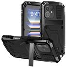 For iPhone 16 R-JUST Life Waterproof Dustproof Shockproof Phone Case(Black) - 1