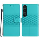 For Sony Xperia 1 VI Diamond Embossed Skin Feel Leather Phone Case(Blue) - 1