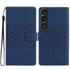 For Sony Xperia 1 VI Diamond Embossed Skin Feel Leather Phone Case(Dark Blue) - 1