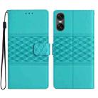 For Sony Xperia 10 VI Diamond Embossed Skin Feel Leather Phone Case(Blue) - 1