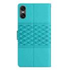 For Sony Xperia 10 VI Diamond Embossed Skin Feel Leather Phone Case(Blue) - 3