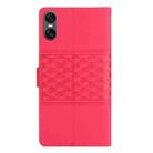 For Sony Xperia 10 VI Diamond Embossed Skin Feel Leather Phone Case(Red) - 3