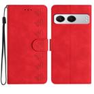 For OnePlus Nord 4 Seven Butterflies Embossed Leather Phone Case(Red) - 1