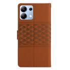 For Redmi Note 13 4G Diamond Embossed Skin Feel Leather Phone Case(Brown) - 3