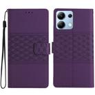 For Redmi Note 13 4G Diamond Embossed Skin Feel Leather Phone Case(Purple) - 1