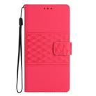 For Redmi Note 13 4G Diamond Embossed Skin Feel Leather Phone Case(Red) - 2