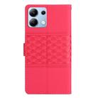 For Redmi Note 13 4G Diamond Embossed Skin Feel Leather Phone Case(Red) - 3