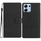 For Redmi Note 13 4G Diamond Embossed Skin Feel Leather Phone Case(Black) - 1