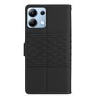 For Redmi Note 13 4G Diamond Embossed Skin Feel Leather Phone Case(Black) - 3