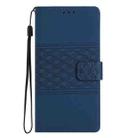 For Redmi Note 14 4G Diamond Embossed Skin Feel Leather Phone Case(Dark Blue) - 2