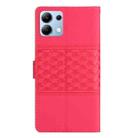 For Redmi Note 14 4G Diamond Embossed Skin Feel Leather Phone Case(Red) - 3