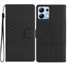 For Redmi Note 14 4G Diamond Embossed Skin Feel Leather Phone Case(Black) - 1