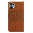 For Redmi Note 13 Pro 4G Diamond Embossed Skin Feel Leather Phone Case(Brown) - 3