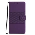 For Redmi Note 13 Pro 4G Diamond Embossed Skin Feel Leather Phone Case(Purple) - 2