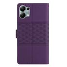 For Redmi Note 13 Pro 4G Diamond Embossed Skin Feel Leather Phone Case(Purple) - 3