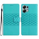 For Redmi Note 13 Pro 4G Diamond Embossed Skin Feel Leather Phone Case(Blue) - 1