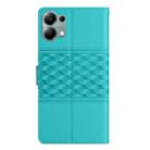 For Redmi Note 13 Pro 4G Diamond Embossed Skin Feel Leather Phone Case(Blue) - 3