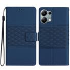 For Redmi Note 13 Pro 4G Diamond Embossed Skin Feel Leather Phone Case(Dark Blue) - 1