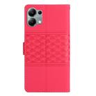 For Redmi Note 13 Pro 4G Diamond Embossed Skin Feel Leather Phone Case(Red) - 3