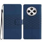 For Redmi 14C 4G Diamond Embossed Skin Feel Leather Phone Case(Dark Blue) - 1