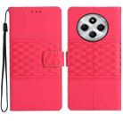 For Redmi 14C 4G Diamond Embossed Skin Feel Leather Phone Case(Red) - 1