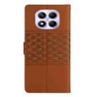 For Redmi Note 14 Pro 4G Diamond Embossed Skin Feel Leather Phone Case(Brown) - 3
