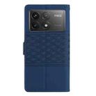 For Xiaomi Poco F6 Pro Diamond Embossed Skin Feel Leather Phone Case(Dark Blue) - 3